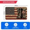 Artoid Mode American Flag Freedom Veteran Military Boots Doormat, 4th of July Memorial Day Patriotic Liberty Low-Profile Yard Floor Switch Mat for Indoor Outdoor 17 x 29 Inch