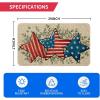 Artoid Mode American Flag Stars Eucalyptus Memorial Day Doormat, 4th of July Patriotic Independence Day Home Decor Low-Profile Switch Rug Door Mat Floor Mat for Indoor Outdoor 17×29 Inch