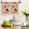 Artoid Mode Bee Butterfly Floral Spring Kitchen Towels Dish Towels, 18×26 Inch Farmhouse Summer Decoration Cleaning Set of 2