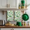 Artoid Mode Beige Clover Shamrock St. Patrick’s Day Kitchen Towels Dish Towels, 18×26 Inch Lucky Farmhouse Holiday Decoration Hand Towels Set of 2