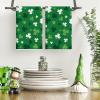 Artoid Mode Beige Clover Shamrock St.Patrick’s Day Kitchen Towels Dish Towels, 18×26 Inch Farmhouse Holiday Spring Decoration Cleaning Set of 2(3pcs green)