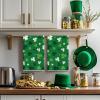 Artoid Mode Beige Clover Shamrock St.Patrick’s Day Kitchen Towels Dish Towels, 18×26 Inch Farmhouse Holiday Spring Decoration Cleaning Set of 2(4pcs green)