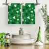 Artoid Mode Beige Clover Shamrock St.Patrick’s Day Kitchen Towels Dish Towels, 18×26 Inch Farmhouse Holiday Spring Decoration Cleaning Set of 2(4pcs green)
