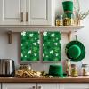 Artoid Mode Beige Clover Shamrock St.Patrick’s Day Kitchen Towels Dish Towels, 18×26 Inch Farmhouse Holiday Spring Decoration Cleaning Set of 2(Green)