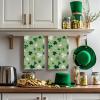Artoid Mode Beige Clover Shamrock St.Patrick’s Day Kitchen Towels Dish Towels, 18×26 Inch Farmhouse Holiday Spring Decoration Cleaning Set of 2(Light Green)