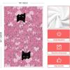 Artoid Mode Black Cats Pink Hearts Paw Print Valentine’s Kitchen Towels Dish Towels, 18×26 Inch Anniversary Wedding Decoration Cleaning Set of 4(Pink)