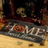 Artoid Mode Black Home Sweet Home Jack-O’-Lantern Pumpkin Halloween Doormat, Low-Profile Switch Rug Door Home Decor Mat Floor Mat for Indoor Outdoor 17×29 Inch(Black)