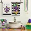 Artoid Mode Black Stripe Iris Jewelry Heart Mardi Gras Kitchen Towels Dish Towels, 18×26 Inch Farmhouse Decoration Hand Towels Set of 2