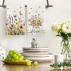 Artoid Mode Bloom Floral Hello Sunshine Spring Kitchen Towels Dish Towels, 18×26 Inch Farmhouse Summer Decoration Cleaning Set of 4