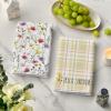 Artoid Mode Bloom Floral Hello Sunshine Spring Kitchen Towels Dish Towels, 18×26 Inch Farmhouse Summer Decoration Cleaning Set of 4