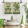 Artoid Mode Brown Lace Clover Shamrock St.Patrick’s Day Kitchen Dish Towels, 18×26 Inch Farmhouse Holiday Spring Decoration Cleaning Set of 2(Brown)