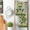 Artoid Mode Brown Lace Clover Shamrock St.Patrick’s Day Kitchen Dish Towels, 18×26 Inch Farmhouse Holiday Spring Decoration Cleaning Set of 2(Brown)