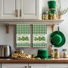 Artoid Mode Buffalo Plaid Clover Shamrock St.Patrick’s Day Kitchen Towels Dish Towels, 18×26 Inch Farmhouse Holiday Decoration Cleaning Set of 2(Green)