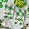 Artoid Mode Buffalo Plaid Clover Shamrock St.Patrick’s Day Kitchen Towels Dish Towels, 18×26 Inch Farmhouse Holiday Decoration Cleaning Set of 2(Green)