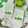Artoid Mode Buffalo Plaid Clover Shamrock St.Patrick’s Day Kitchen Towels Dish Towels, 18×26 Inch Farmhouse Holiday Decoration Cleaning Set of 2(Light Green)
