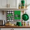 Artoid Mode Buffalo Plaid Shamrocks Love St. Patrick’s Day Kitchen Towels Dish Towels, 18×26 Inch Seasonal Spring Decoration Hand Towels Set of 2