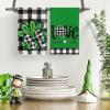Artoid Mode Buffalo Plaid Shamrocks Love St. Patrick’s Day Kitchen Towels Dish Towels, 18×26 Inch Seasonal Spring Decoration Hand Towels Set of 2