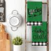 Artoid Mode Buffalo Plaid Shamrocks Lucky Truck St. Patrick’s Day Kitchen Towels Dish Towels, 18×26 Inch Seasonal Spring Decoration Hand Towels Set of 4