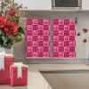 Artoid Mode Checkered Design Cherry Bowknot Valentine’s Kitchen Towels Dish Towels, 18×26 Inch Anniversary Wedding Decoration Cleaning Set of 2