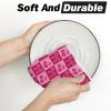 Artoid Mode Checkered Design Cherry Bowknot Valentine’s Kitchen Towels Dish Towels, 18×26 Inch Anniversary Wedding Decoration Cleaning Set of 2