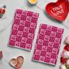 Artoid Mode Checkered Design Cherry Bowknot Valentine’s Kitchen Towels Dish Towels, 18×26 Inch Anniversary Wedding Decoration Cleaning Set of 2