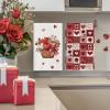 Artoid Mode Checkered Design Rose Basket Love Heart Bear Valentine’s Kitchen Towels Dish Towels, 18×26 Inch Wedding Decoration Cleaning Set of 4