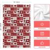 Artoid Mode Checkered Design Rose Love Heart Valentine’s Kitchen Towels Dish Towels, 18×26 Inch Anniversary Wedding Decoration Cleaning Set of 2