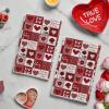 Artoid Mode Checkered Design Rose Love Heart Valentine’s Kitchen Towels Dish Towels, 18×26 Inch Anniversary Wedding Decoration Cleaning Set of 2