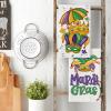 Artoid Mode Crown Mask Iris Umbrella Hats Mardi Gras Kitchen Towels Dish Towels, 18×26 Inch Farmhouse Decoration Cleaning Set of 2