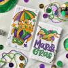Artoid Mode Crown Mask Iris Umbrella Hats Mardi Gras Kitchen Towels Dish Towels, 18×26 Inch Farmhouse Decoration Cleaning Set of 2