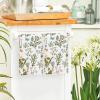 Artoid Mode Daisy Floral Butterfly Spring Kitchen Towels Dish Towels, 18×26 Inch Farmhouse Summer Decoration Cleaning Set of 2(Beige)