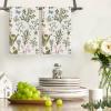 Artoid Mode Daisy Floral Butterfly Spring Kitchen Towels Dish Towels, 18×26 Inch Farmhouse Summer Decoration Cleaning Set of 2(Beige)