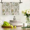 Artoid Mode Daisy Floral Butterfly Spring Kitchen Towels Dish Towels, 18×26 Inch Farmhouse Summer Decoration Cleaning Set of 2(Wood)