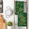 Artoid Mode Dark Green Checkered Clover Shamrock St.Patrick’s Day Kitchen Dish Towels, 18×26 Inch Farmhouse Holiday Decoration Cleaning Set of 2