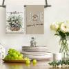 Artoid Mode Eucalyptus Truck Flowers Basket Spring Kitchen Towels Dish Towels, 18×26 Inch Farmhouse Decoration Hand Towels Set of 4