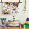 Artoid Mode Florals Iris Get Cary Mardi Gras Kitchen Towels Dish Towels, 18×26 Inch Farmhouse Decoration Cleaning Set of 2