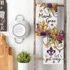 Artoid Mode Florals Iris Get Cary Mardi Gras Kitchen Towels Dish Towels, 18×26 Inch Farmhouse Decoration Cleaning Set of 2