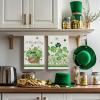 Artoid Mode Flower Basket Clover Shamrock St.Patrick’s Day Kitchen Dish Towels, 18×26 Inch Farmhouse Holiday Decoration Spring Cleaning Set of 2