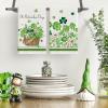 Artoid Mode Flower Basket Clover Shamrock St.Patrick’s Day Kitchen Dish Towels, 18×26 Inch Farmhouse Holiday Decoration Spring Cleaning Set of 2