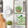 Artoid Mode Flower Basket Clover Shamrock St.Patrick’s Day Kitchen Dish Towels, 18×26 Inch Farmhouse Holiday Decoration Spring Cleaning Set of 2