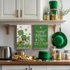 Artoid Mode Gnome Lucky Clover Shamrock St.Patrick’s Day Kitchen Dish Towels, 18×26 Inch Farmhouse Holiday Spring Decoration Cleaning Set of 2
