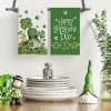 Artoid Mode Gnome Lucky Clover Shamrock St.Patrick’s Day Kitchen Dish Towels, 18×26 Inch Farmhouse Holiday Spring Decoration Cleaning Set of 2