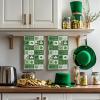 Artoid Mode Green Checkered Clover Shamrock St.Patrick’s Day Kitchen Dish Towels, 18×26 Inch Farmhouse Holiday Spring Decoration Cleaning Set of 2