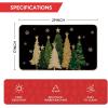 Artoid Mode Green Snowflakes Xmas Trees Christmas Doormat, Winter Low-Profile Switch Rug Home Decor Door Mat Floor Mat for Outdoor Indoor 17×29 Inch(Black)