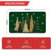 Artoid Mode Green Snowflakes Xmas Trees Christmas Doormat, Winter Low-Profile Switch Rug Home Decor Door Mat Floor Mat for Outdoor Indoor 17×29 Inch(Green)