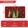 Artoid Mode Green Snowflakes Xmas Trees Christmas Doormat, Winter Low-Profile Switch Rug Home Decor Door Mat Floor Mat for Outdoor Indoor 17×29 Inch(Red)