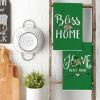 Artoid Mode Heart Shamrock Flowers Bless Home St. Patrick’s Day Kitchen Towels Dish Towels, 18×26 Inch Farmhouse Spring Decoration Cleaning Set of 4