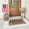 Artoid Mode Home Sweet Home Blue Star Patriotic 4TH of July Doormat, Memorial Day Home Decor Low-Profile Switch Rug Door Mat Floor Mat for Indoor Outdoor 17×29 Inch
