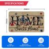 Artoid Mode Home Sweet Home Blue Star Patriotic 4TH of July Doormat, Memorial Day Home Decor Low-Profile Switch Rug Door Mat Floor Mat for Indoor Outdoor 17×29 Inch