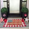 Artoid Mode Horizontal Stripe American Flag Stars Patriotic 4th of July Doormat, Memorial Day Home Decor Switch Rug Door Mat Floor Mat 17×29 Inch
